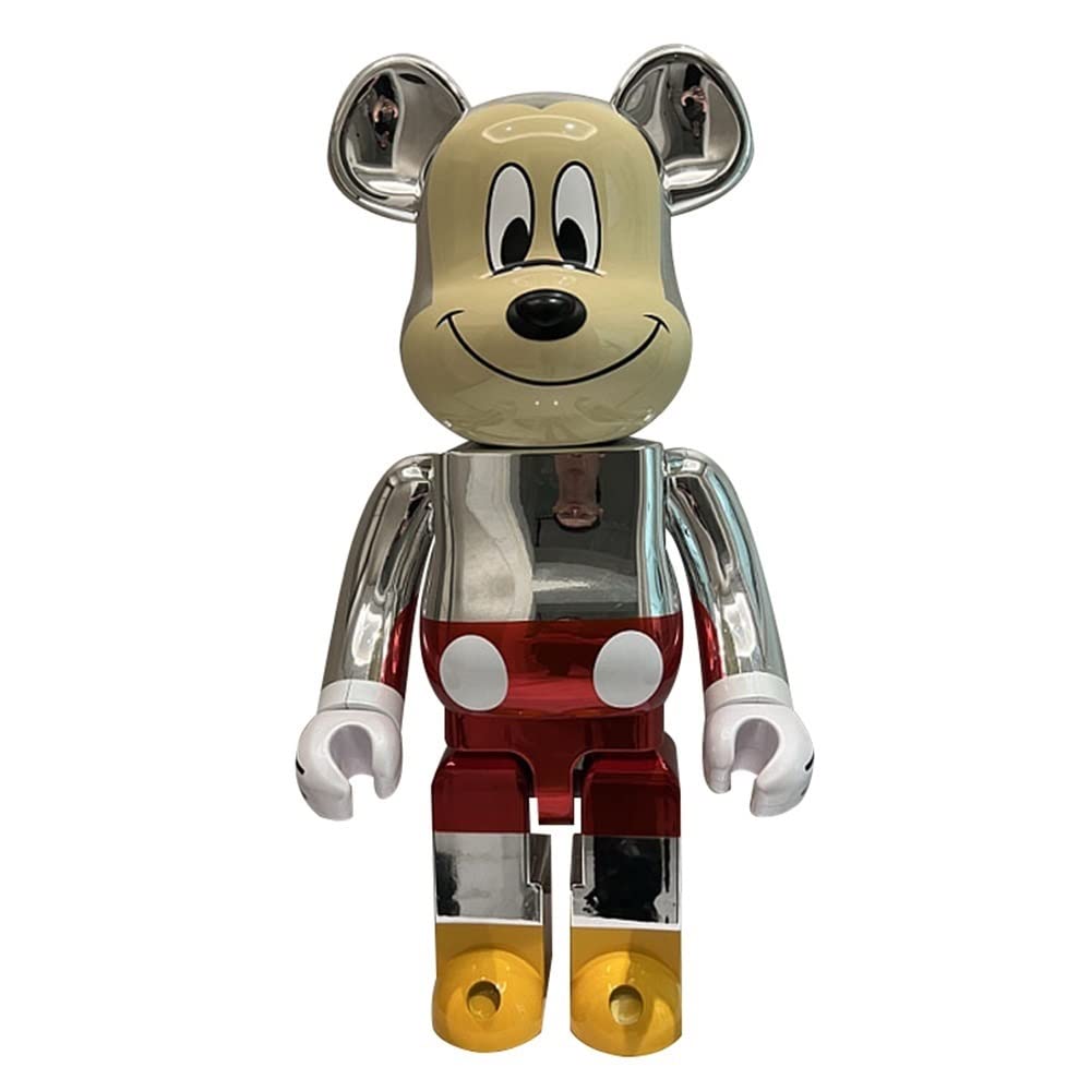 DJFOG Statues Bearbrick,Violent Bear Building Blocks Bear Mickey Doll Figures Handmade Collectible Toy Gift Suitable for Entrance/office Sculpture Christmas Birthday Gift (Size : 70cm)
