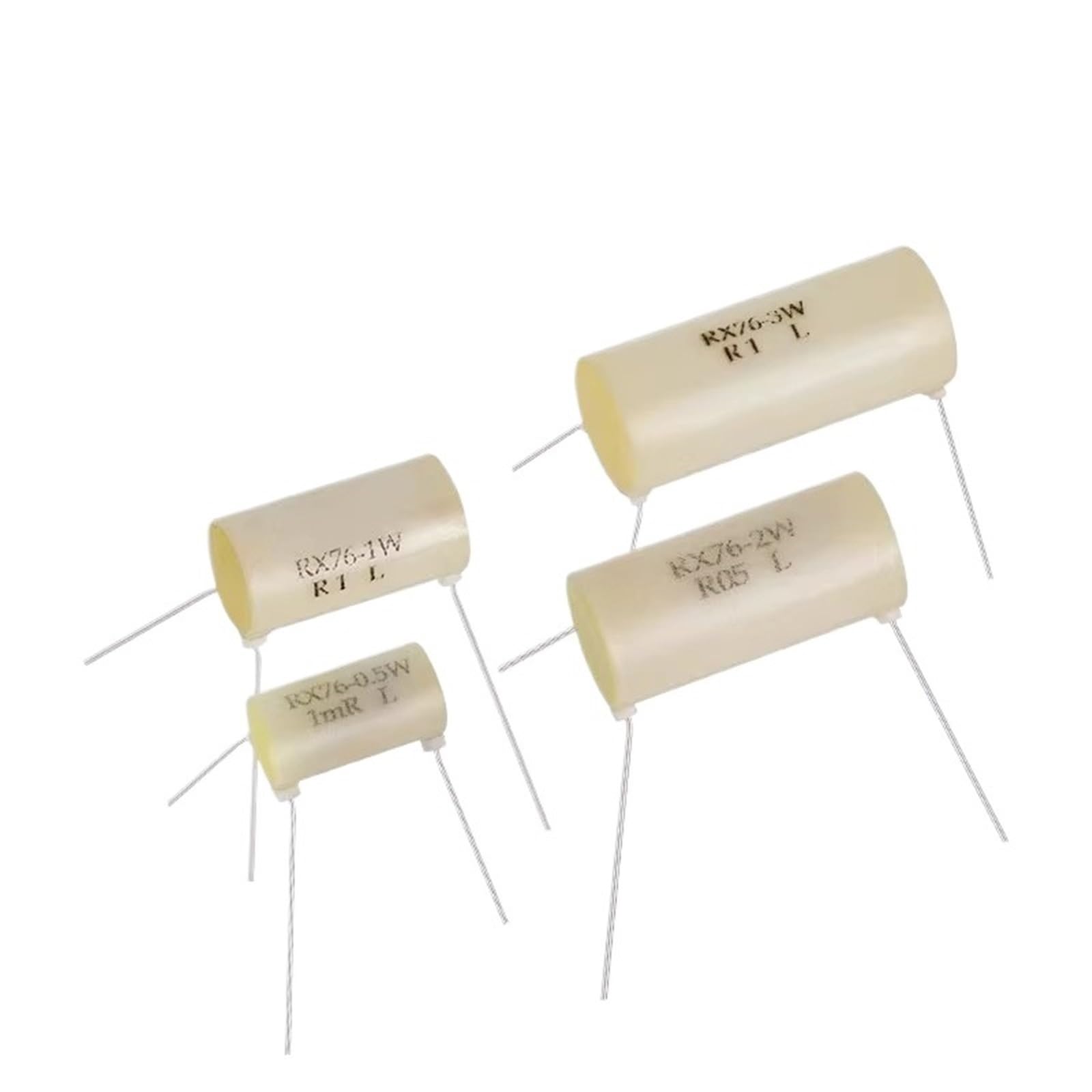 1 pz RX76 0,01% Resistore a filo avvolto ad alta precisione 0,5 W 1 W 2 W 3 W 4 pin Resistenza di campionamento a bassa deriva di temperatura 0,1 0,2 0,5 2 Ohm(0.5W,1 Ohm)