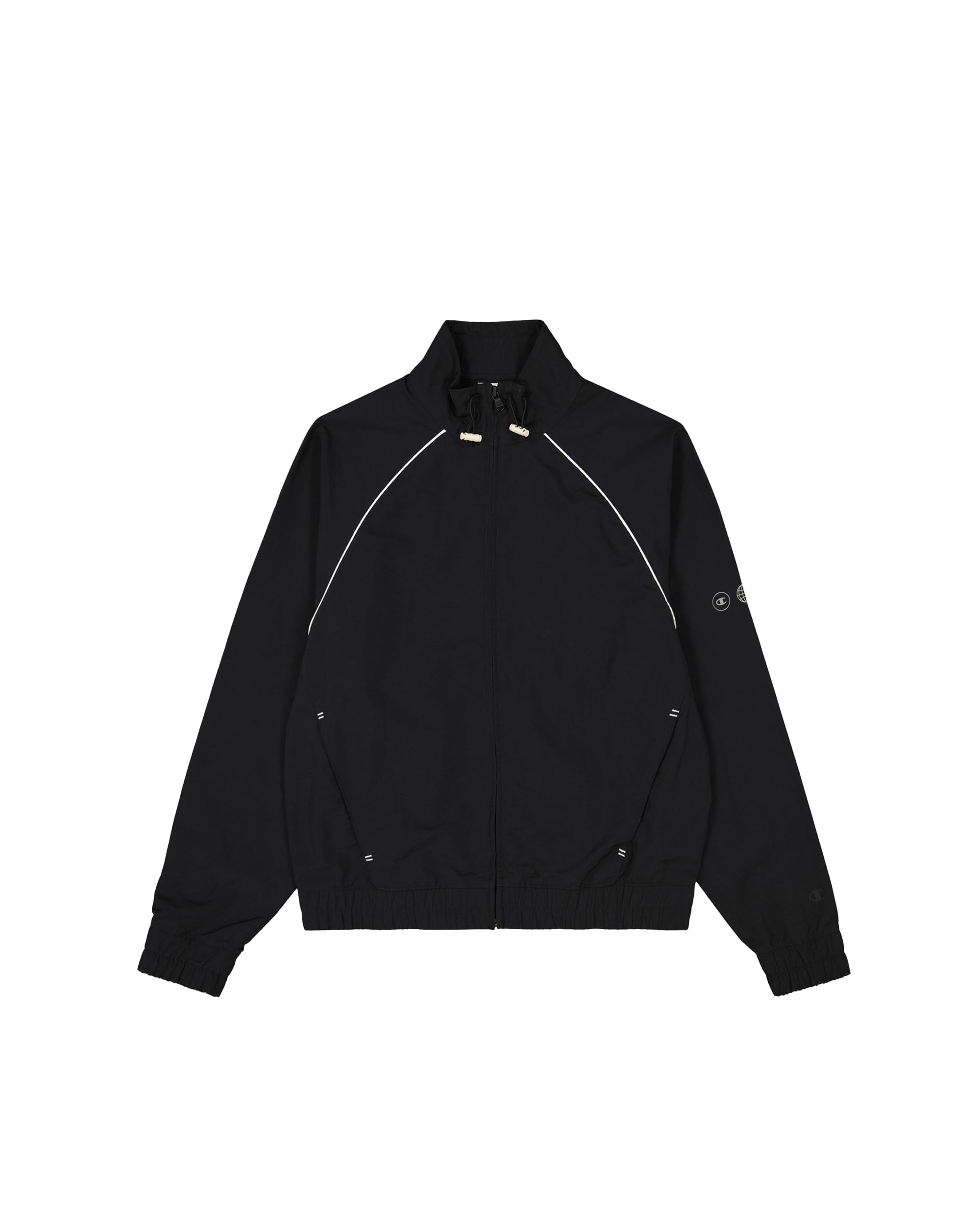 Champion Women's Legacy C-tech W (117598) -Wr Peached Feel Crinckle Full-Zip High-Neck Sweatshirt, Black (KK001), XS