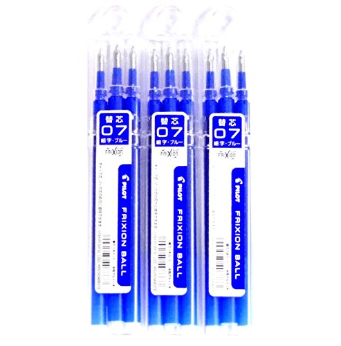 Pilot Frixion Gel�C���N�y��Refill 07�A�u���[(lfbkrf30 F3l), 0.7 MM, 3 Refills x 3�p�b�N/���v9 Refills [ komainu-dou�I���W�i���p�b�P�[�W] (���{Import) by�p�C