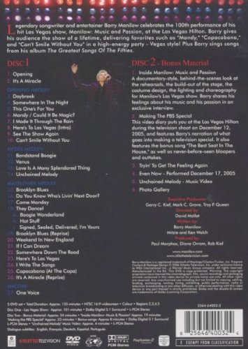 Manilow Barry - Music and passion - Live from Las