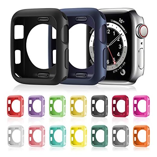 16 Pieces Soft TPU Protective Watch Case Anti-Scratch Silicone Protector Soft Flexible TPU Thin Lightweight Bumper Cover for Smartwatch Series SE/6/5/4/3/2/1 (40 mm)