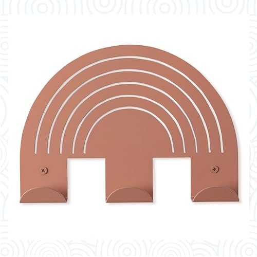 ARTiLETTO Perchero decorativo diseño de arco iris de un solo o triple gancho, moderno perchero de pared para colgar abrigos, mochilas, sombreros y