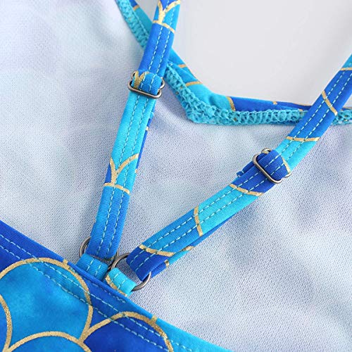 Image of Girls One Piece Swimsuits Hawaiian Ruffle Swimwear Beach Bathing Suit for Summer Vacation