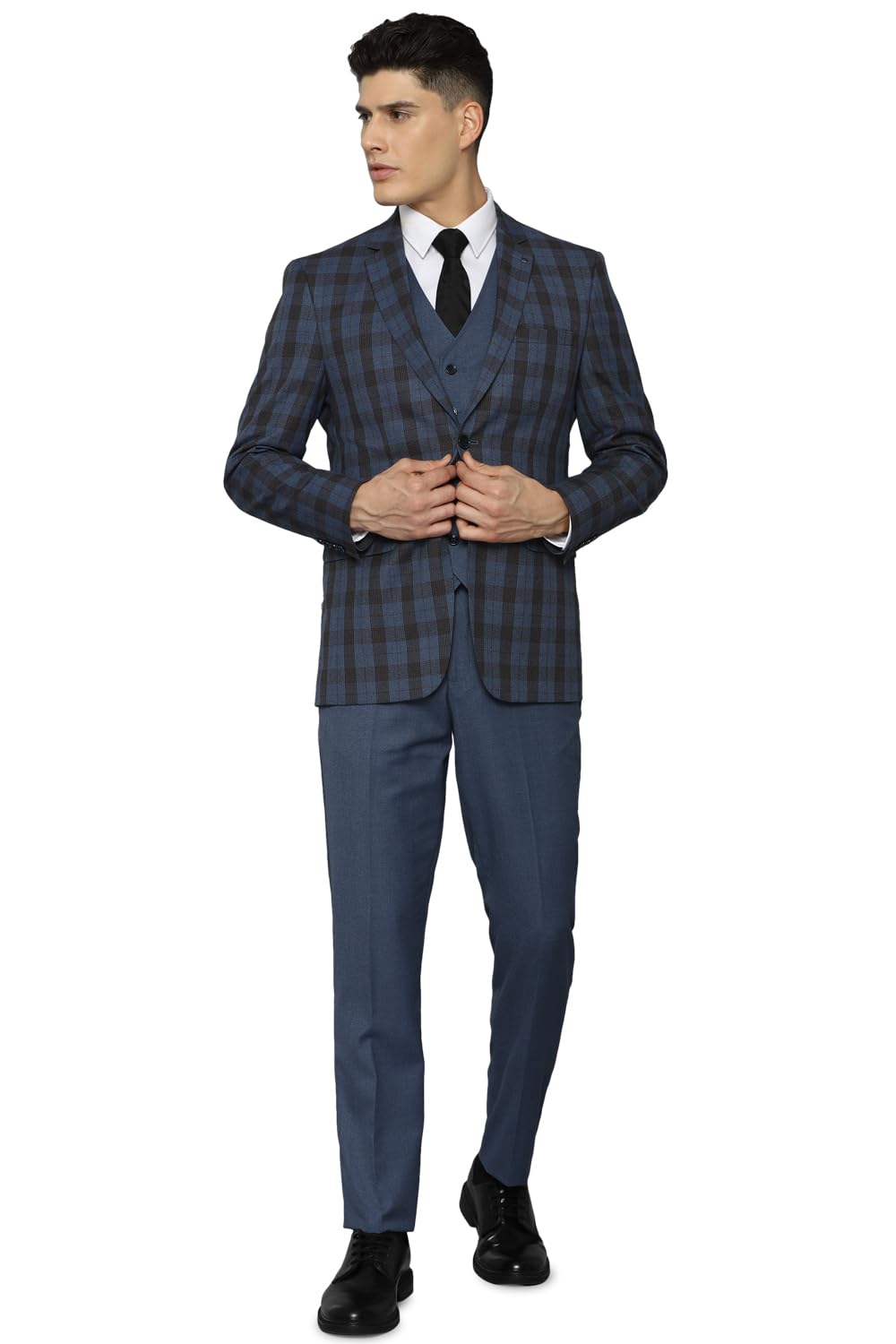 Men's Polyester Blend Four Piece Suit-Dress Set-image-35