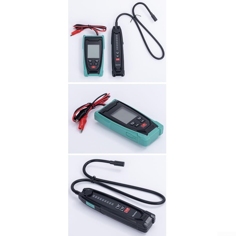 Detector de cables, localizador de cable analógico digital dual, rastreo de cables enterrados de 2 m de profundidad con sensibilidad ajustable para renovación y mantenimiento de circuitos