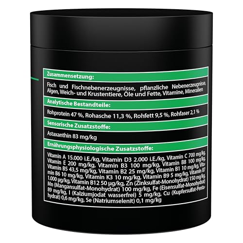 Flockenfutter für Zierfische – ARKA Vita Flakes 250 ml – hochwertiges, kaltgepresstes Alleinfutter für Süßwasseraquarien – unterstützt Farbenpracht, Vitalität & Wachstum – ohne Spirulina