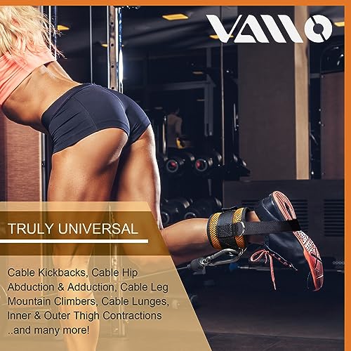 Image of VAIIO Ankle Straps for Cable Machines,Adjustable Comfort fit Neoprene, Reinforce Double D-Ring - Premium Ankle Cuffs to Improve Abdominal Muscles, Lift The Butts, Tone The Legs for Men & Women