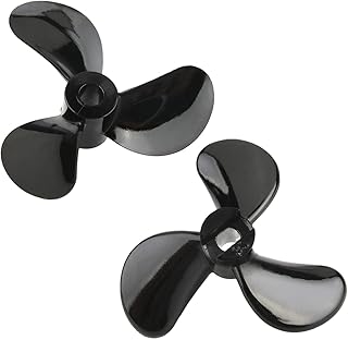 Heyiarbeit 3 Blades Propeller for Ship Model Rc Boat Propeller Model Black Plastic Positive Paddle and Propeller Reversing 32mm Diameter 1.4Pitch 3mm Hole Dia