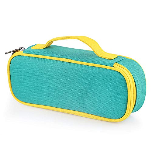 Preisvergleich Produktbild Einfarbig Reißverschluss kosmetische Gelee Federmäppchen Büro Schule Briefpapier, grüne Piazza Bleistiftbeutel