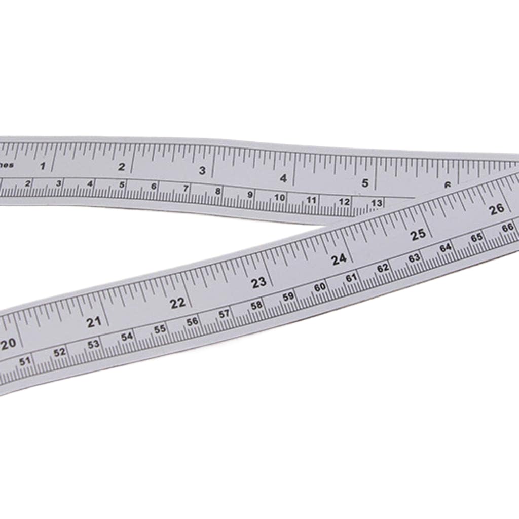 Sandhill Tools Self Adhesive Measuring Ruler Tape 36 inches/90cm, Double Scale Large and Clear Markings in Inches/cm for Sewing, Drafting and Work Bench Ruler (12 Pack)