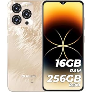 OUKITEL C3 Handy Ohne Vertrag 16GB+256GB/1TB Smartphone Günstig 6.52 Inch Mobile Phone Android 14,Simlock-Free Smartphone ohne vertrag günstig 5000 mAh Battery,13MP + 5MP, Dual SIM 4G Smartphones Gold