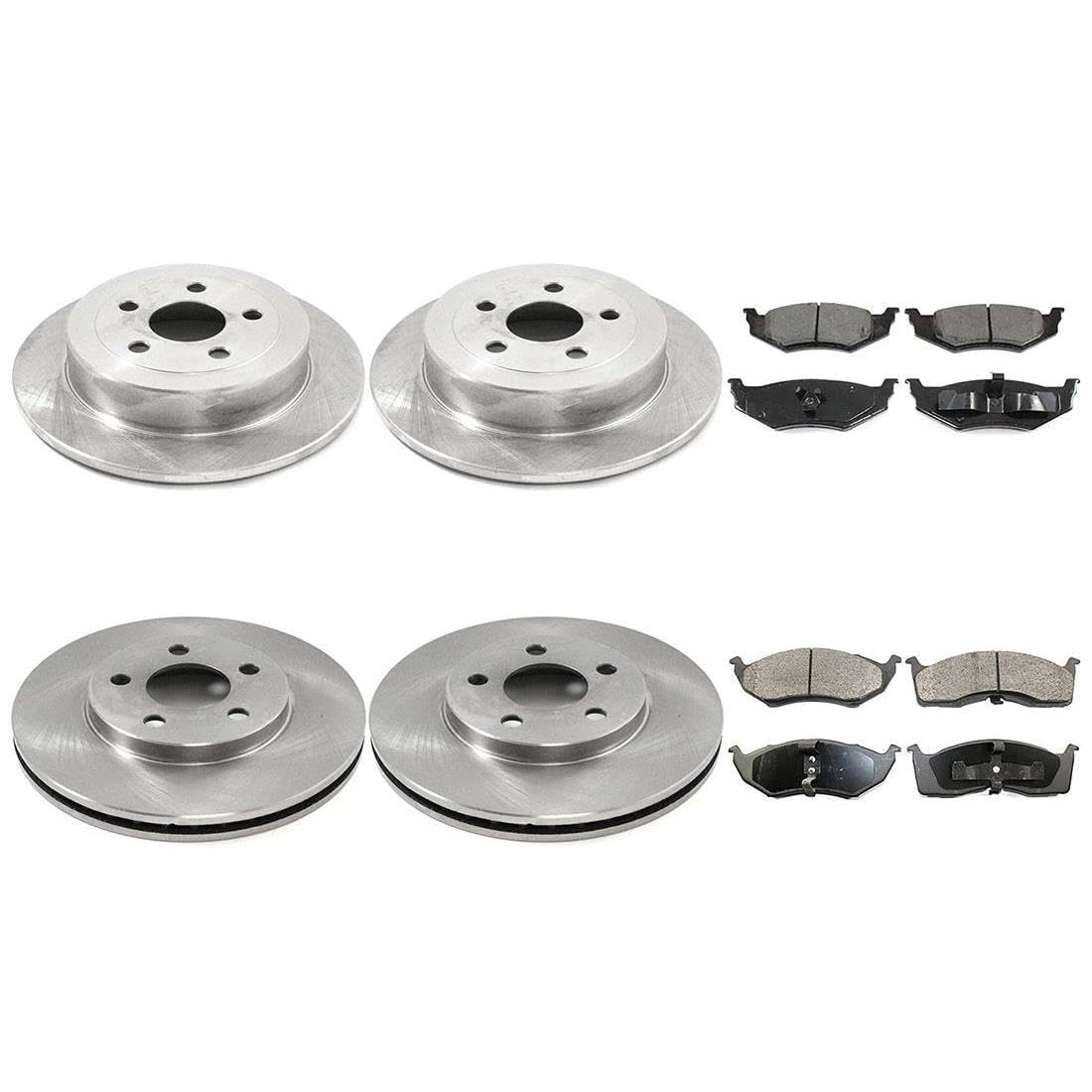 Front & Rear Brake Rotors & Pads Kit – Fits 2000-2005 Dodge/Plymouth Neon – 10-Piece Set