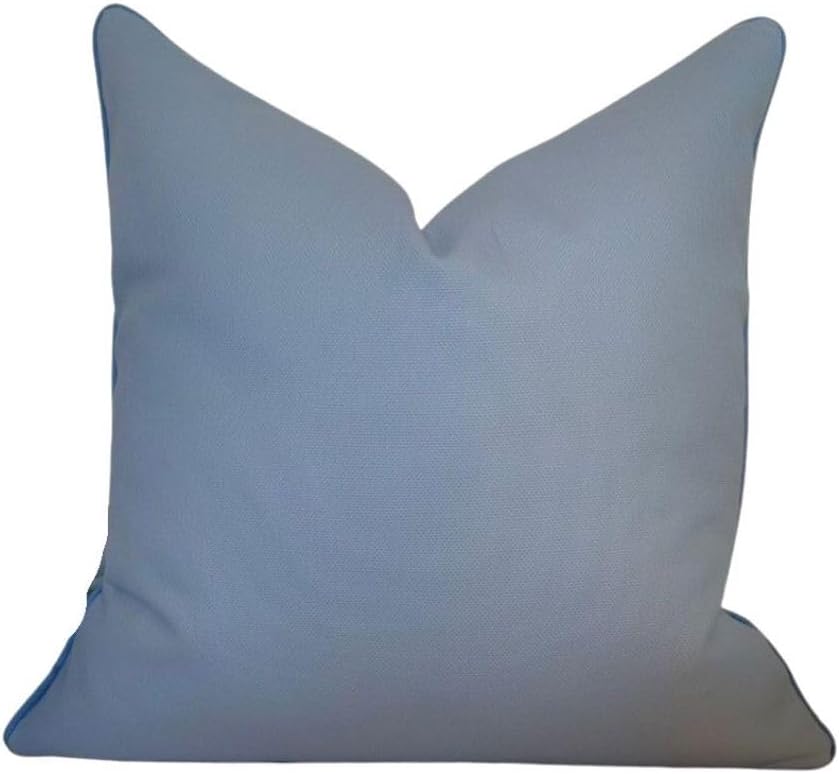 Jillien Harbor Chesapeake Blue Pillow Cover 20"x 20" for Couch Premium Throw Pillow Solid Blue Pillow