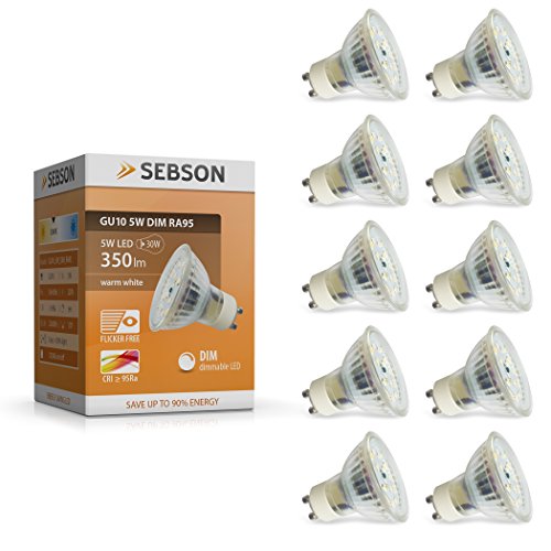 SEBSON Lampadina LED GU10 5W (Equivalente a 30W)