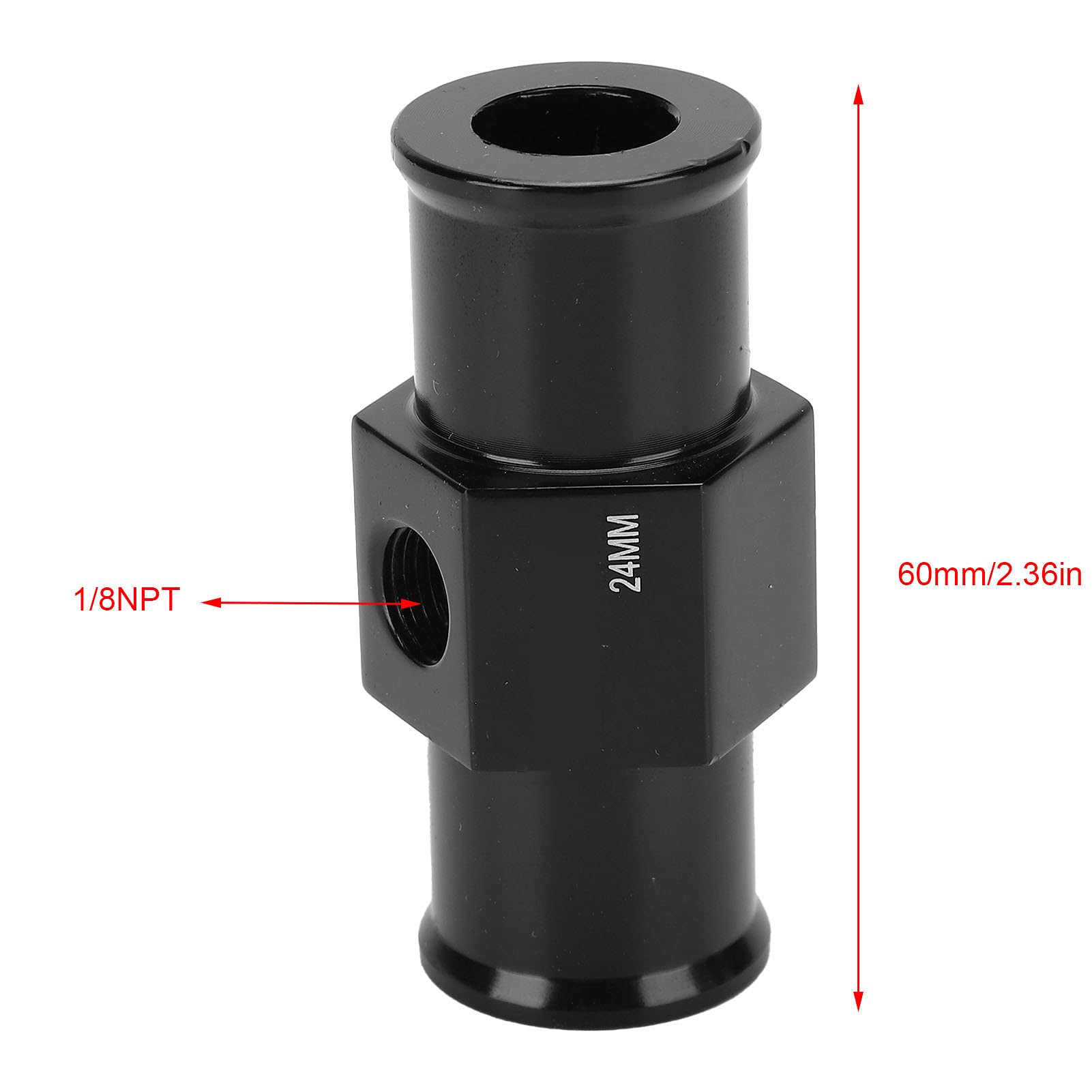 aqxreight Adattatore Temperatura Acqua Sensore Indicatore Temperatura Acqua Connettore a 3 Vie Modifica Moto (B (24mm))
