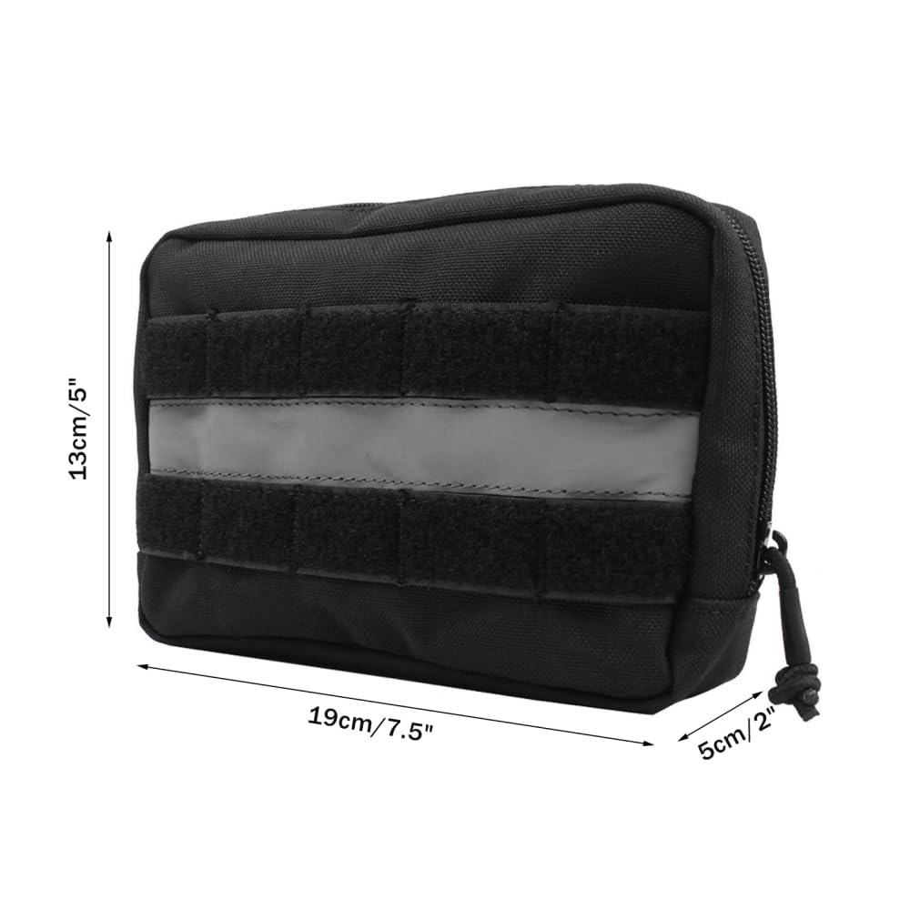 DONGKER Dog Harness Molle Pouch,1000D Nylon Tactical Dogs Saddlebag with Reflective Strip Design for Carrying Dog Leash Treats Poop Bags Keys & More - Image 4