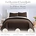 Southshore Fine Living, Inc. Twin XL Bedspread Quilt Set, Dorm Room Bedding Essentials, Stain Resistant, Machine Washable Bed Spread, XL/Twin Brown Comforter Set w/Pillow Sham, Chocolate Brown