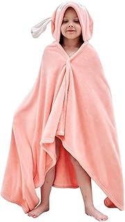 Hilmocho Toalla de Baño con Capucha para Bebé Albornoz de Manta con Capucha de Animal Absorbente Suave Toalla Poncho de Playa para Bebé para Niños Niñas de 0 a 12 Años, 140x70CM