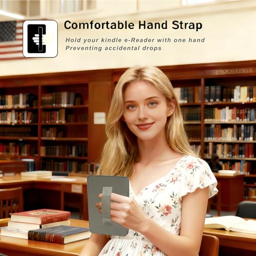 SCSVPN Case for 7'' Kindle Paperwhite (12th Generation, 2024) and Kindle Colorsoft Signature Edition, Lightweight PU Leather Protective Cover with Magnetic Back Closure - Hand Strap - Auto Sleep/Wake by SCSVPN - Used condition - Image 3