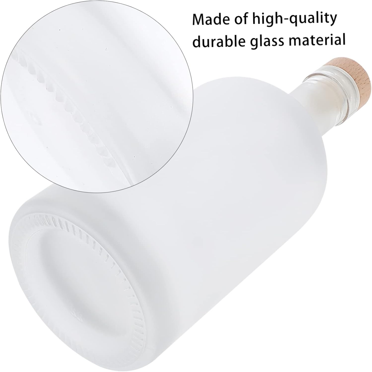 2Pcs Frosted Wine Bottles Sealed Cider Brewing Bottles Empty Storage Bottles for Home Brewing Parties Gatherings