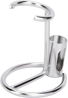 Suporte universal para barbeador e escova de barbear, suporte para barbear, prático de metal prata antiderrapante, de secagem rápida, ferramenta de barbear para segurança e armazenamento de barbear, suporte de escova de barbear