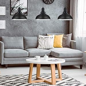 Pendant lighting vintage industrial fixtures black metal farmhouse lights ceiling lamp for kitchen home island dining room bedroom 114 inches  urban country home decor