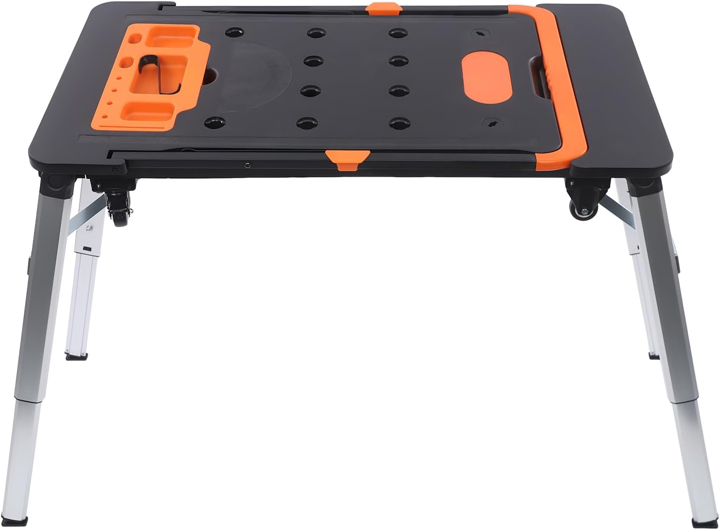 7-in-1 Workbench, Multifunctional Work Platform, Multifunction Workbench,Adjustable Height Tool Tray & Toolbox for DIY, Auto Repair, Construction – Portable Workstation Sawhorse Scaffold
