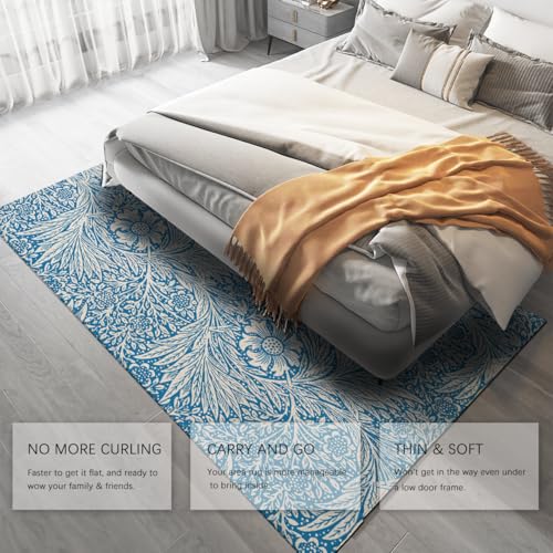 Tapis William Morris imprimé feuilles rétro de grande qualité - 5