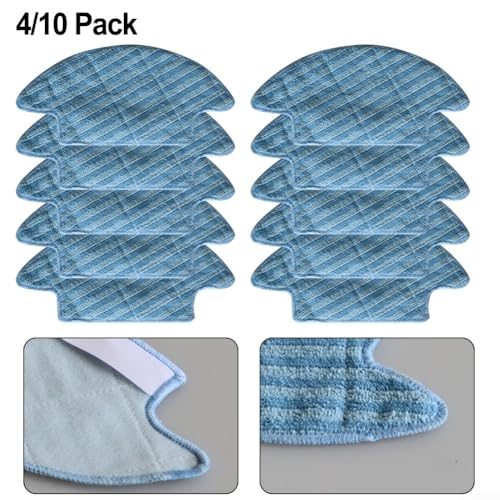 4/10 Pack Mop Cloth Kit, Robot Vacuum Cleaner Mop, Washable Mopping Pads Accessories Set For LEFANT M213S Robot Vacuum Cleaner(4 Pack) – Bild 5