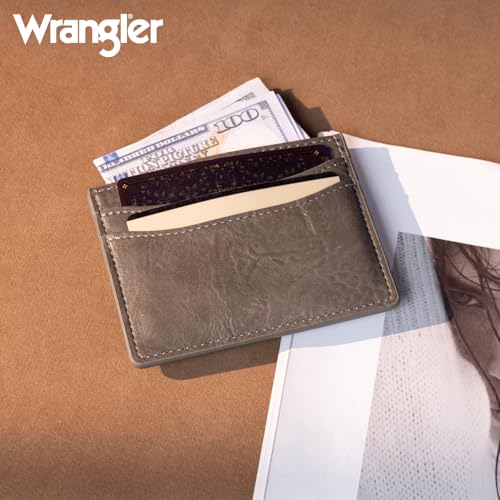 Image of Montana West X Wrangler Slim ID Card Holder for Women Minimalist Credit Card Holder for Women Rfid Blocking Thin Small Wallets for Women