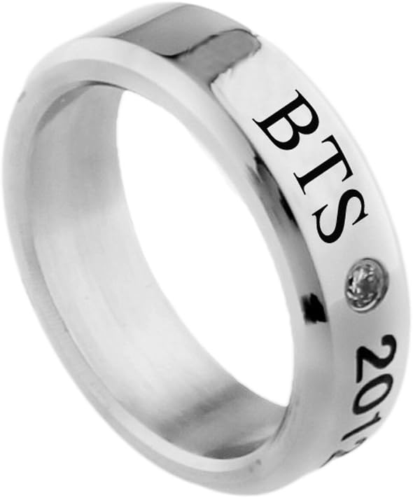 Kpop BTS Member Accessories Titanium Birthday Ring Necklace For Unisex Adult