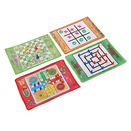 Unleash Family Fun With The 4-In-1 Portable Board Game Set: Snake And Ladder Nine Men Morris Flying Chess And Ludo - Lightweight And Durable For Travel Perfect For Game Nights And Kids #TOP6