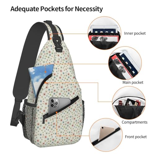 Sac à dos à bandoulière homme motif géométrique abstrait imprimé espace