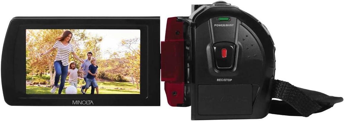 Minolta MN220NV 1080p フルHD 24MP ナイトビジョンビデオカメラ WiFi付き 32GBメモリーカード付き