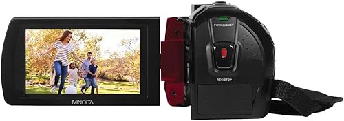 Miniatura 4 de Minolta MN220NV 1080p Full HD 24MP Videocámara de visión nocturna con WiFi con tarjeta de memoria de 32 GB (rojo)