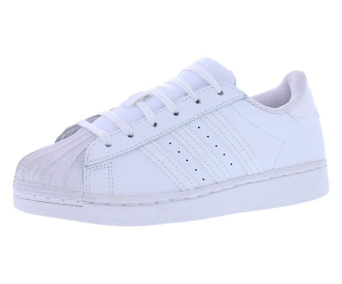 Adidas Superstar GS Boys Shoes Size 5.5, Color: White-White