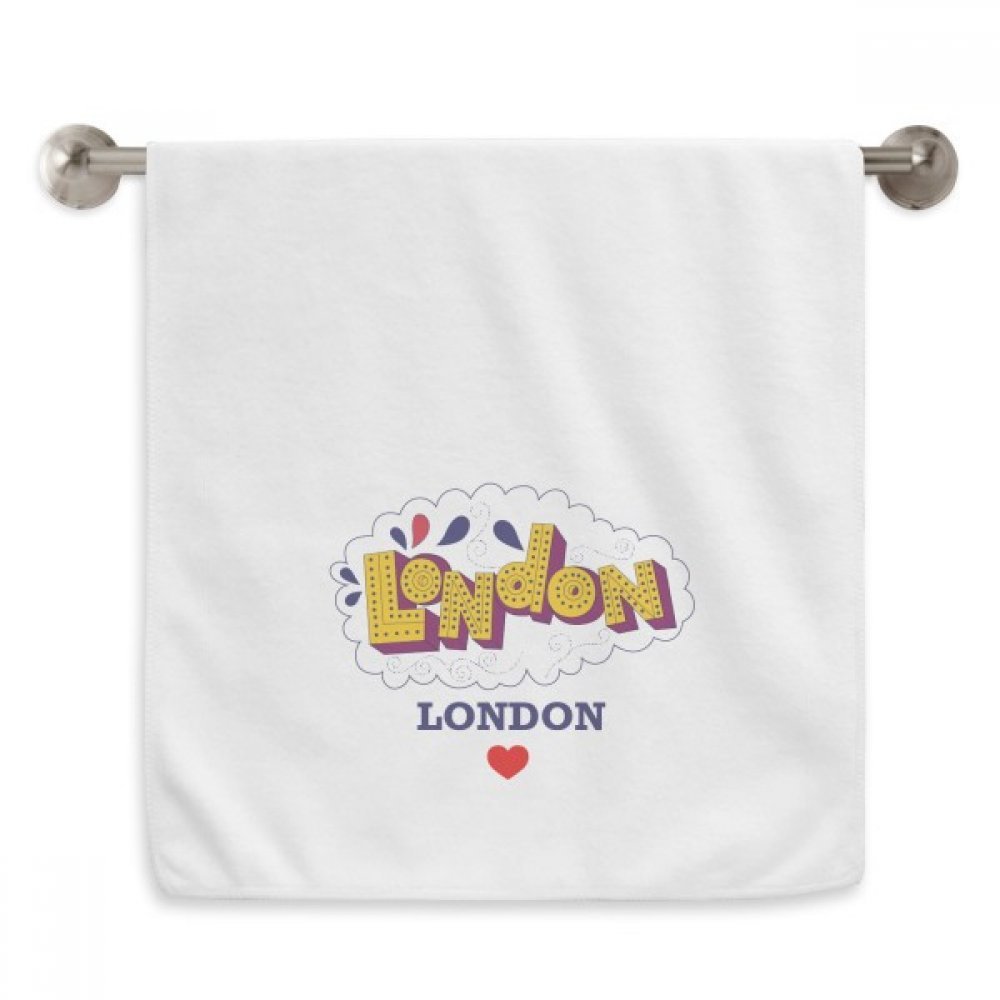 Serviette Love London lattice blanche 13x29 pouces essuie-mains lavable