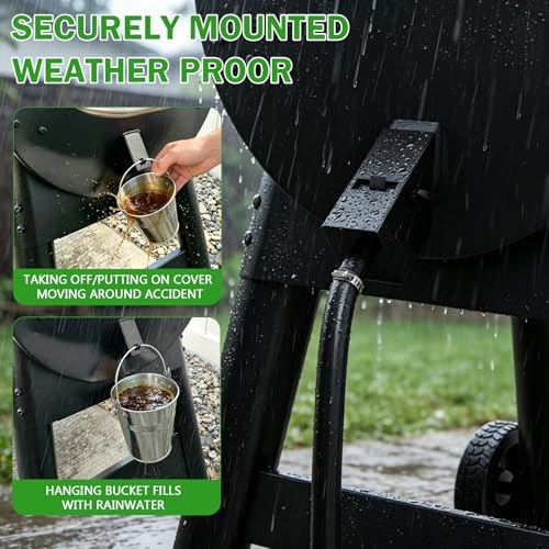 Image of Eveanro Upgraded Grease Bucket with Transparent Lid & 2-Pack Foil Liners | Drip Catcher for Pellet Smokers, Compatible with Traeger, Pit Boss, Z Grills, Recteq and More Pellet Grills Accessories