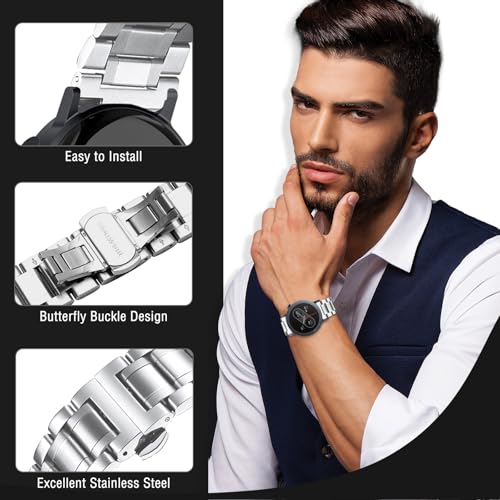 Correa metálica para Nothing Watch 3 Pro/Pro 2 - Plata miniatura 2