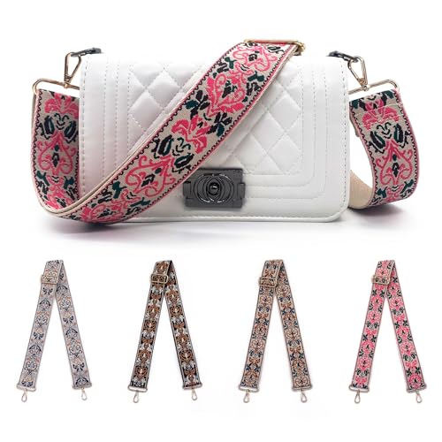 Image of Purse Straps Replacement Crossbody - Adjustable Bag Strap for Purses, Wide Shoulder Strap for Women Guitar Purses