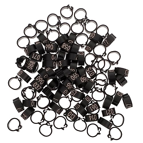 GALPADA 100Pcs Pigeon Foot Identification Rings Durable Leg Bands for Birds Easy to Use Compact Clip Rings for Poultry and Pigeon Supplies