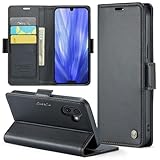 【FeeY】AQUOS R3 手帳型 ケースSharp Aquos R3ケース 手帳型 SH-04L SHV44 スマホケース 手帳型 携帯カバーサイドマグネット式 スタンド機能 全面保護 耐衝撃 カード収纳 人気 上質 財布型 (ブラック)