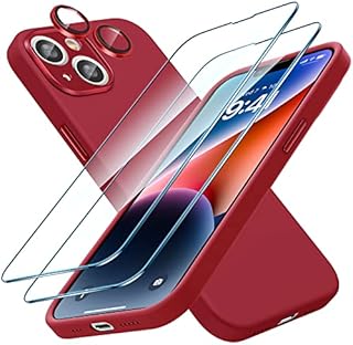 LK for iPhone 13 Case 6.1" Compatible for MagSafe, with 2 Pack Tempered Glass Screen Protector, Liquid Silicone Shockproof iPhone 13 Cover, [Full Body] [Scratchproof] [Mil-grade Protection] Black
