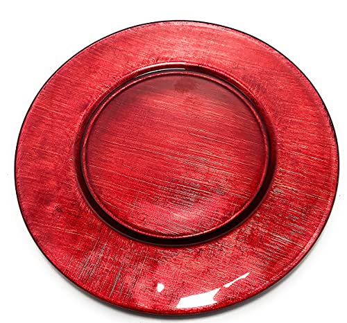 Bajoplato de 32 cm, color rojo brillante, cód. 00022