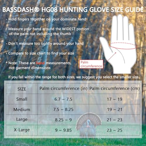 BASSDASH Camo Hunting Gloves Touchscreen Lightweight Glove for Warm Weather Turkey Fishing Outdoor Activities HG08 by BASSDASH - Image 3