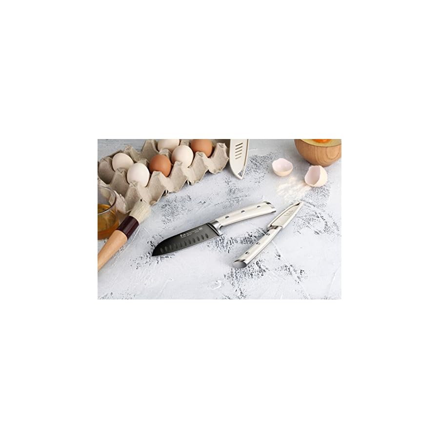 Cangshan-S-Series-1022100-German-Steel-Forged-2-Piece-Titanium-Coated-Santoku-Starter-Knife-Set-with-Sheaths-Vanilla-White Cangshan S+ Series 1022100 German Steel Forged 2-Piece Titanium Coated Santoku Starter Knife Set with Sheaths, Vanilla White