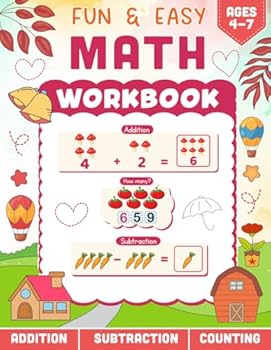 Paperback Fun & Easy Math Workbook: Colorful Activities for Counting, Addition & Subtraction Practice! Book