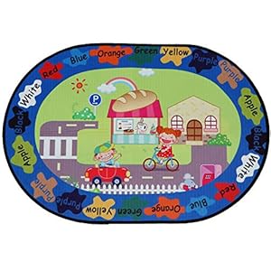 NUOBESTY Kinderkamer Tapijt Baby Kinderen Spelen Spel Mat Kruipen Mat Kinderen Vloer Speelkleed Speelgoed Opslag Mat Stijl a