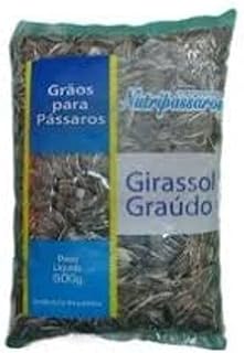 Grãos Nutripássaros Sementes de Girassol Graúdo para Pássaros 500g